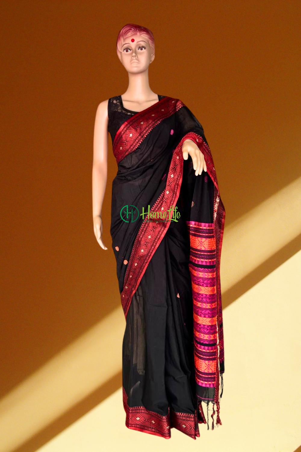 Assam handloom Black saree