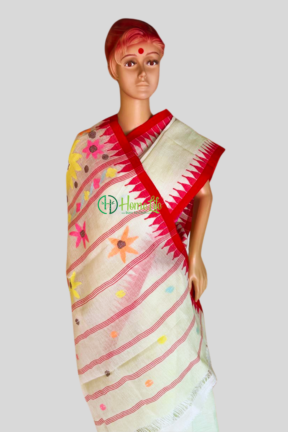 Pista green Moirangphee Saree