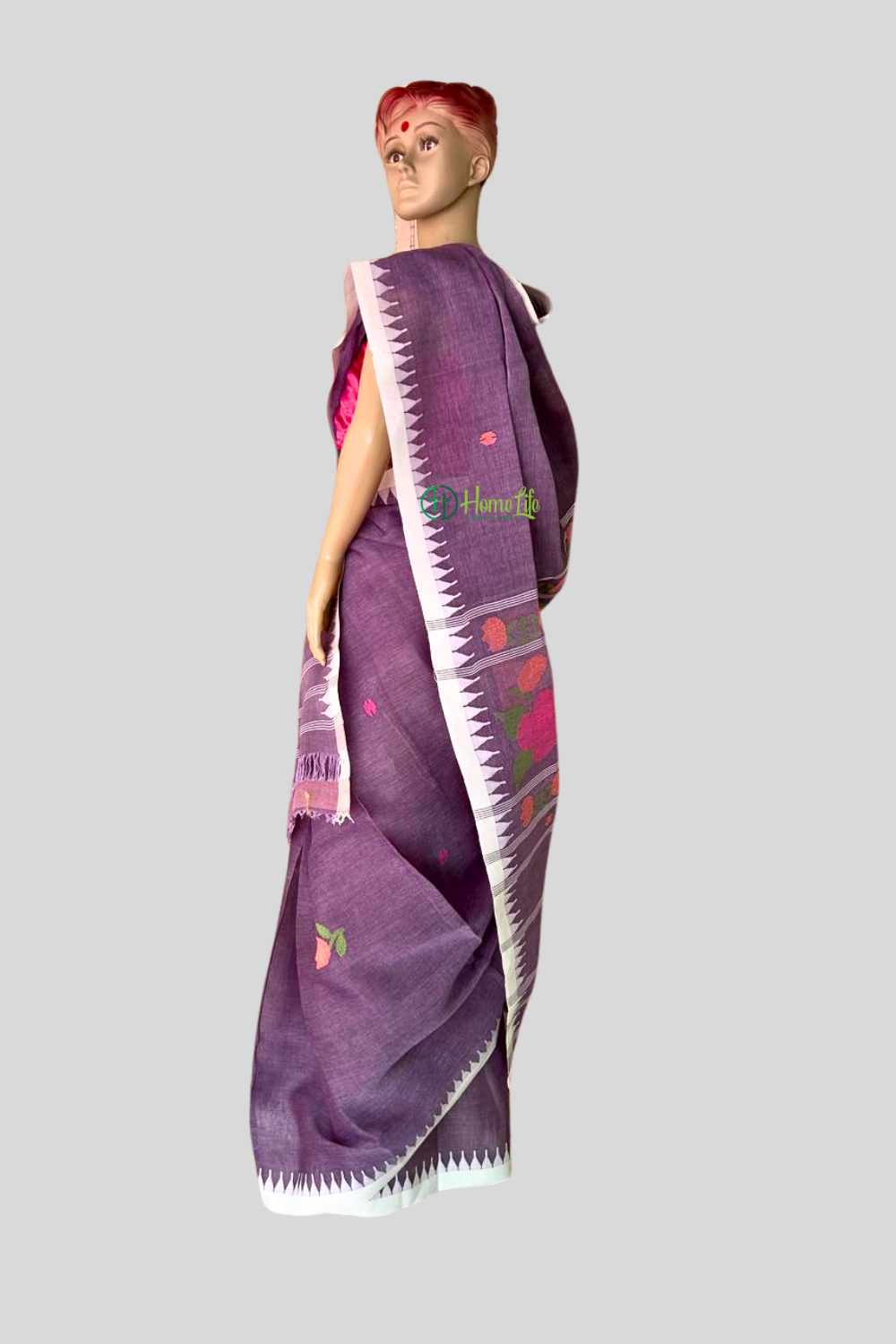 Orchid colour Moirangphee Saree