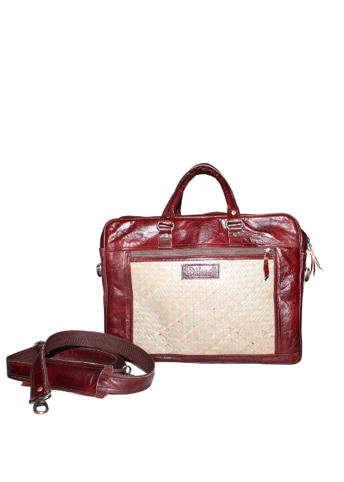 Shital Pati Chocolate brown laptop bag