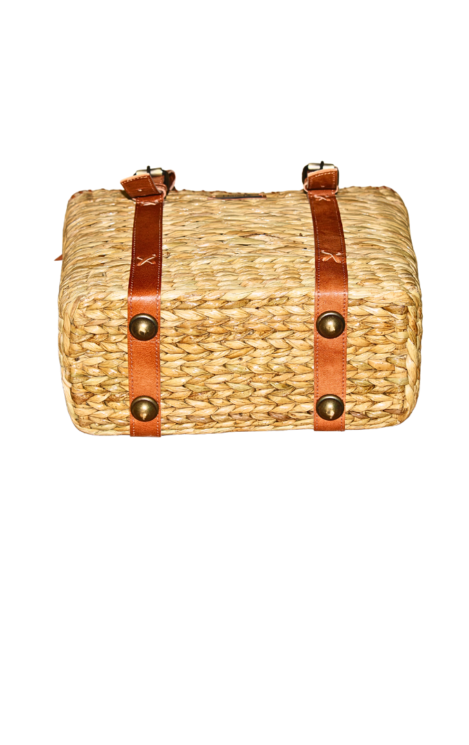 Hand Bag with leather handles