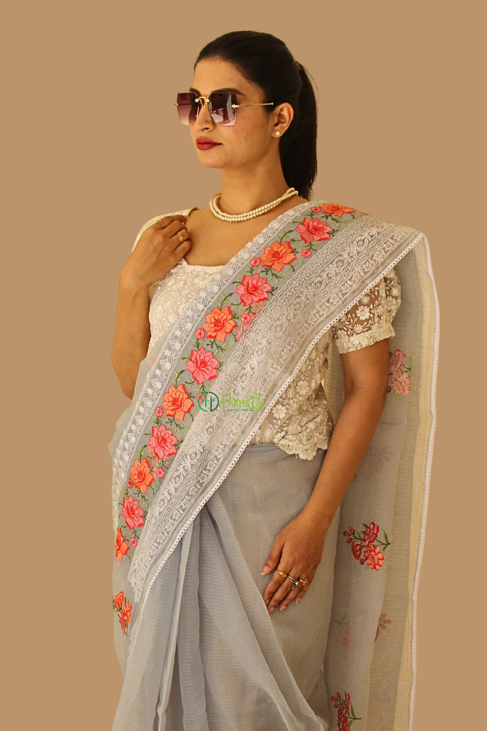 Ambika Kota Doria Saree