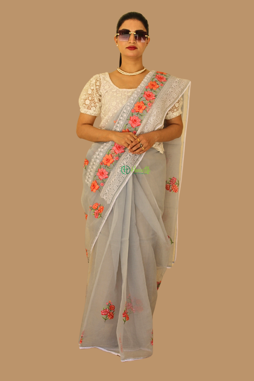 Ambika Kota Doria Saree