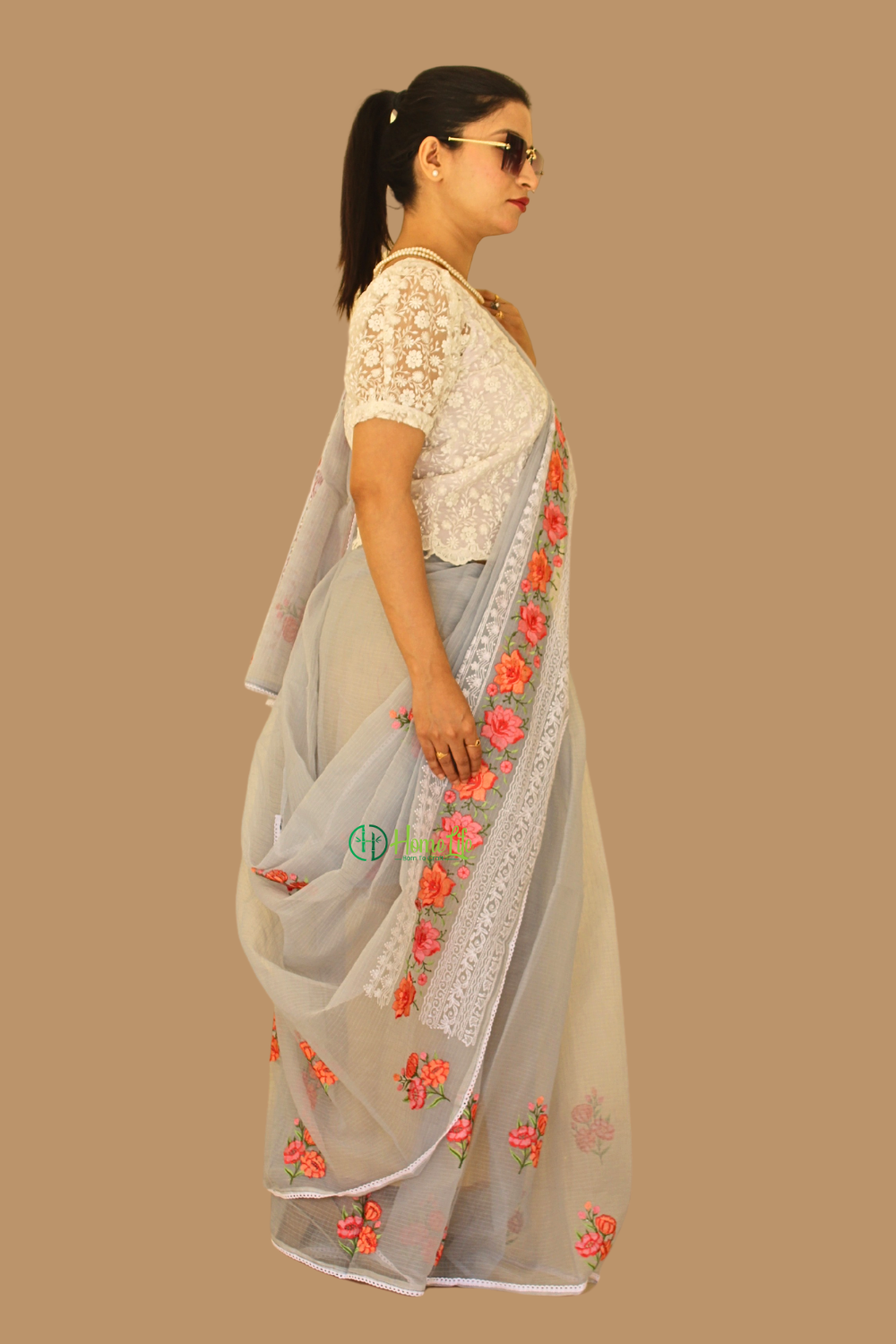 Ambika Kota Doria Saree