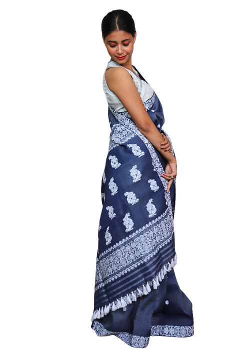 Gray Nooni Cotton Saree