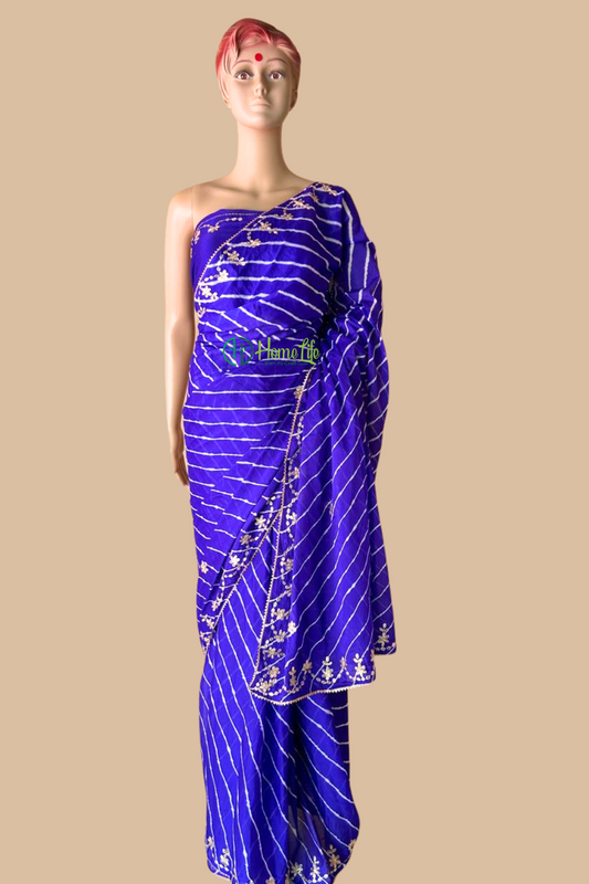Aadhya Purple Pitta work saree