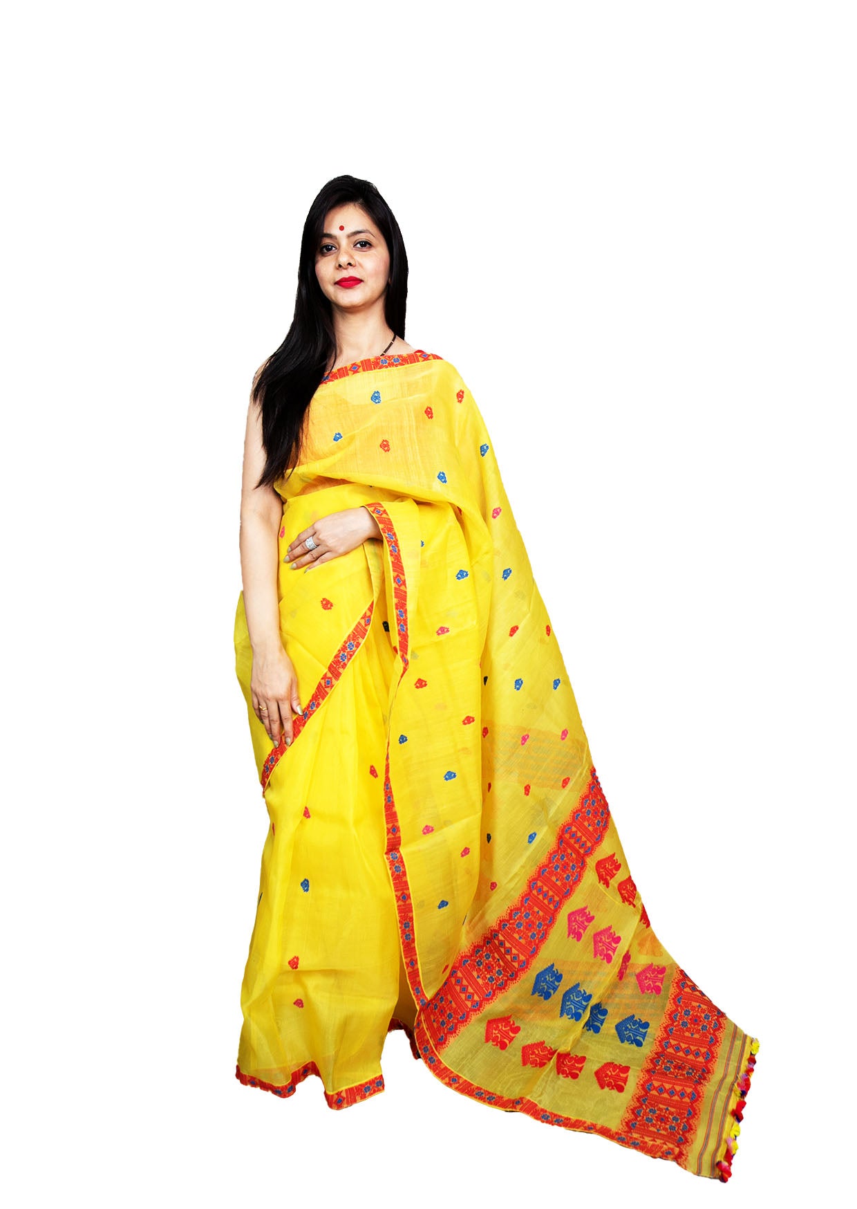 Dyed Nooni Silk Saree