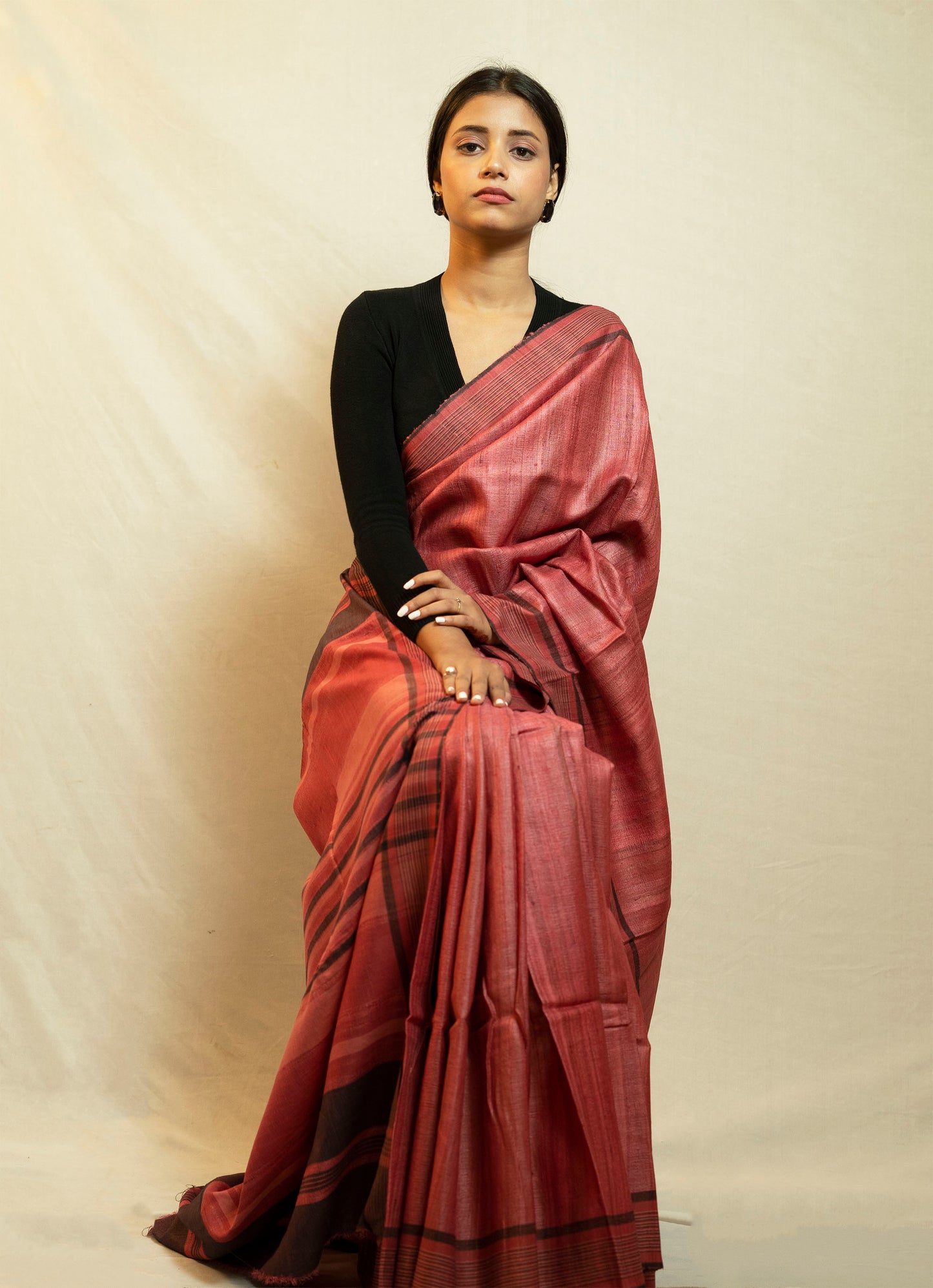 Tussar By Ghicha Silk Saree(Pale Purple)