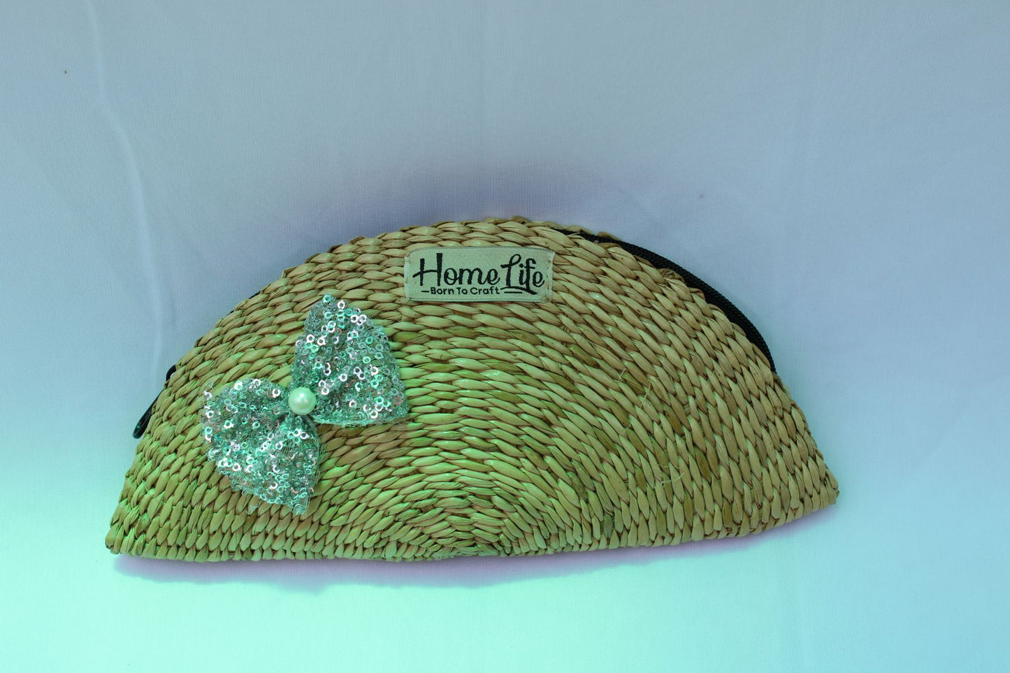 Handwoven clutch with Bow