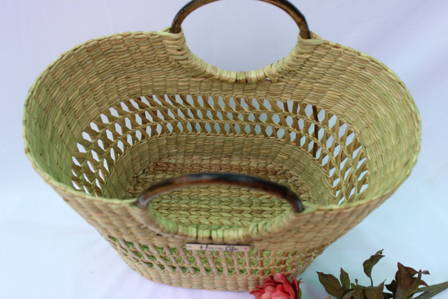Shopping basket with cane handles