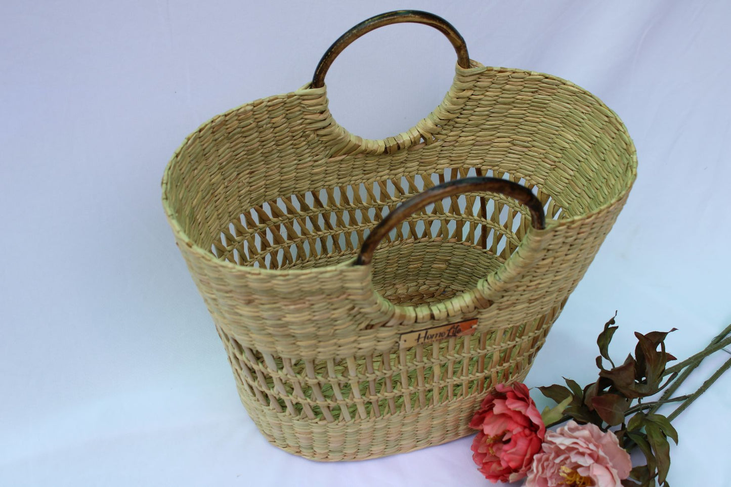 Shopping basket with cane handles