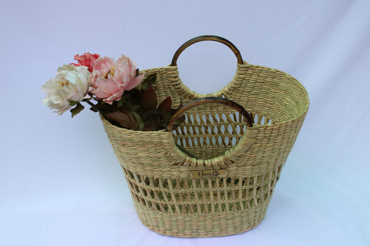 Shopping basket with cane handles