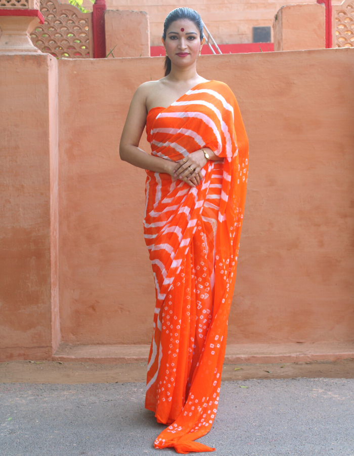 Shiburi orange Leheriya
