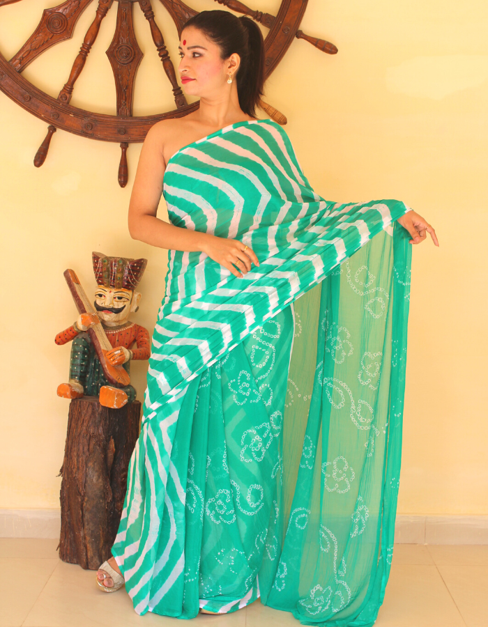 Persian Green Shiburi Saree