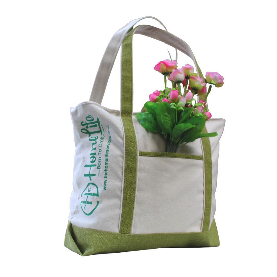 Green Canvas Tote Bag