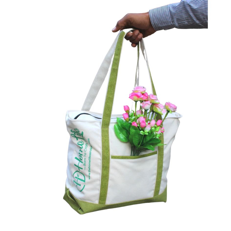 Green Canvas Tote Bag