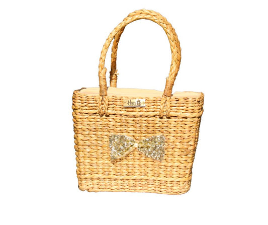 Golden Bow Hand Bag