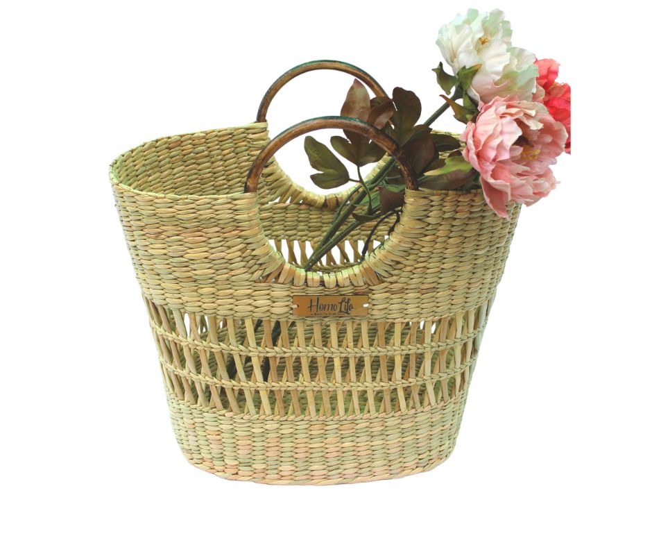 Shopping basket with cane handles