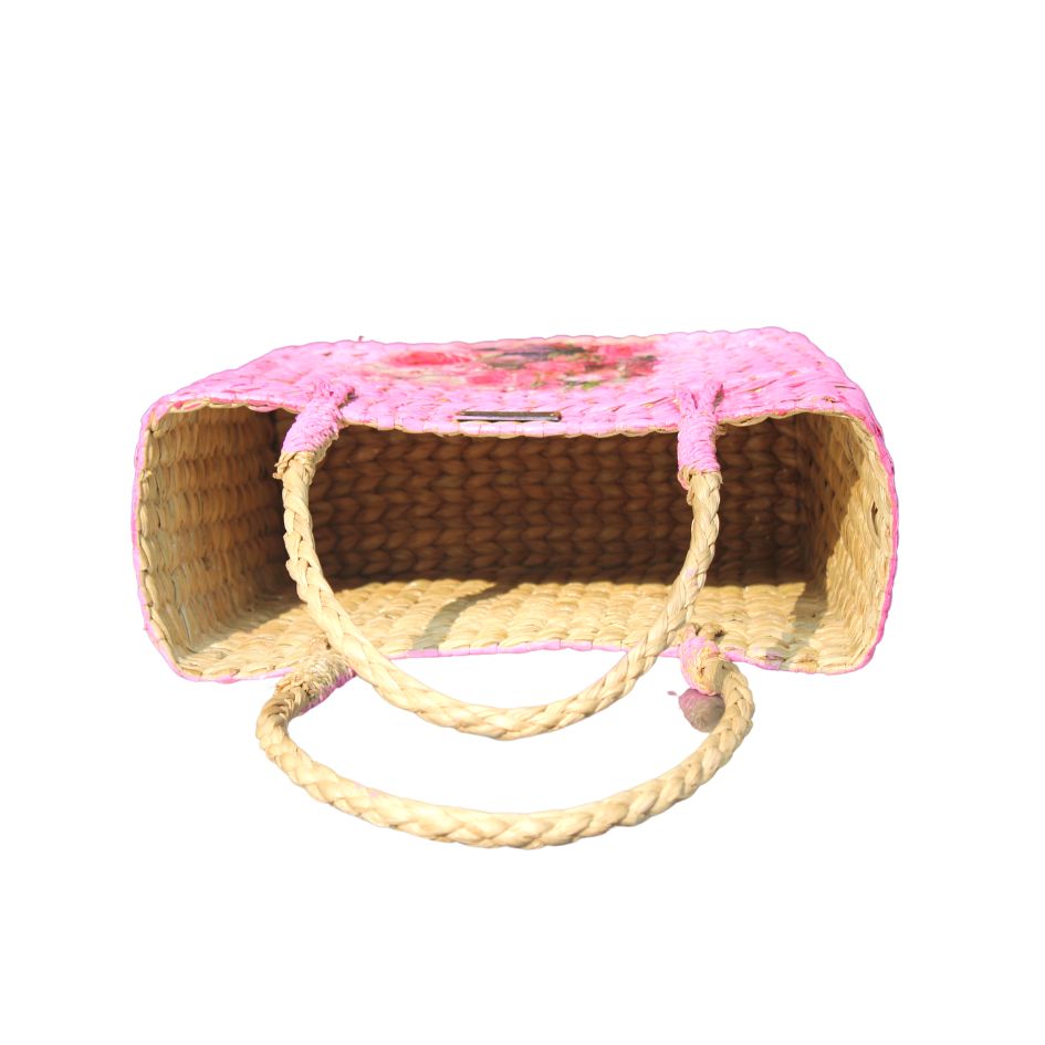 Handcrafted Pink Tote Bag