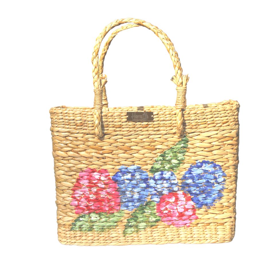 Hydrangeas Handpainted Tote