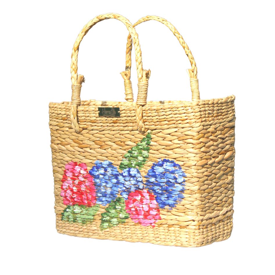 Hydrangeas Handpainted Tote