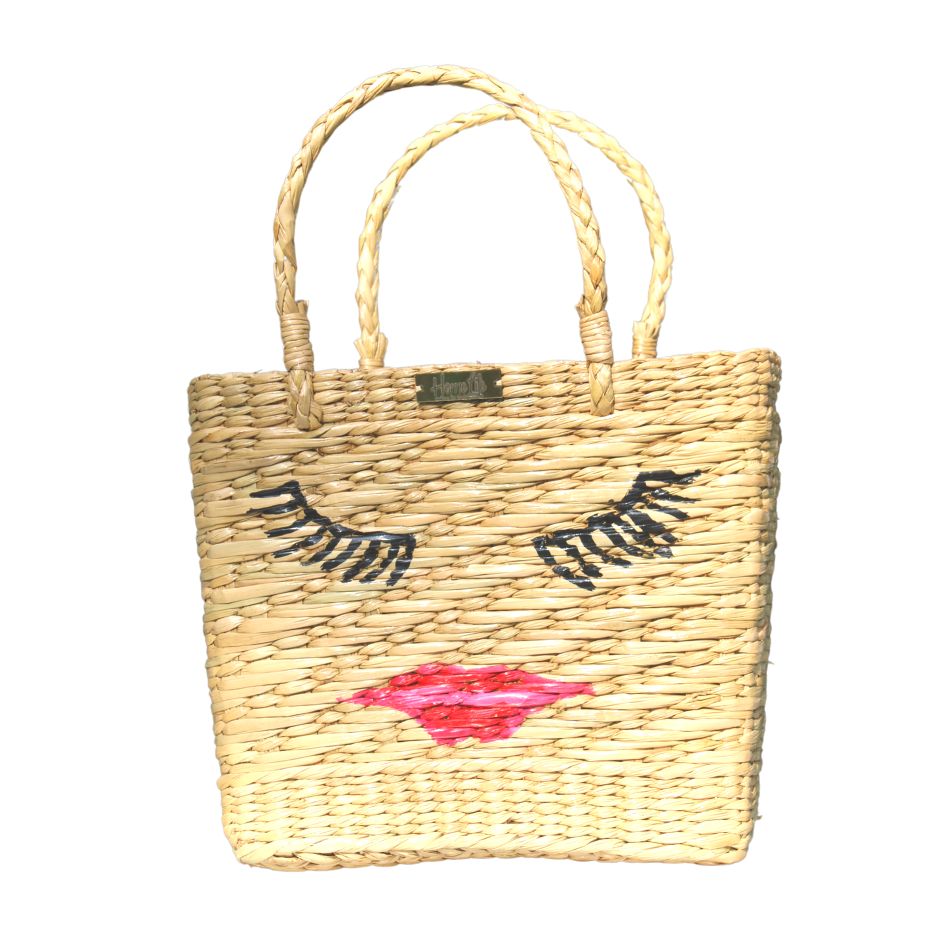 Pink Lips Handcrafted Tote