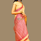 Beige and Red Assam Handloom Saree