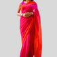 Magenta contrast cotton saree