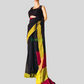 Black cotton saree with contrast  border