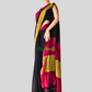 Black cotton saree with contrast  border