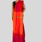Magenta contrast cotton saree