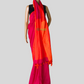 Magenta contrast cotton saree