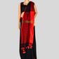 Black cotton saree with contrast border