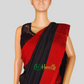 Black cotton saree with contrast border