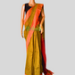 olive green saree with contrast pallu