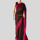 Coffee brown cotton saree with contrast border
