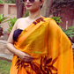 Amba leafy print saree