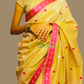 Beige and Red Assam Handloom Saree