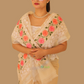 Pushpa Beige Kota Doria Saree