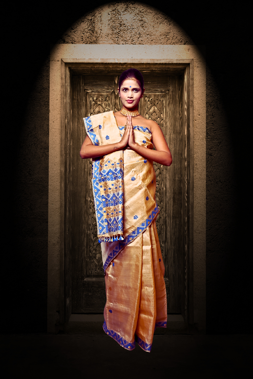 Rupali Pure Muga Silk Saree