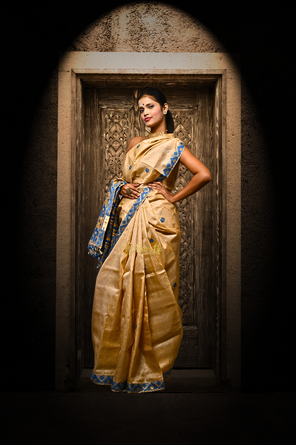 Rupali Pure Muga Silk Saree