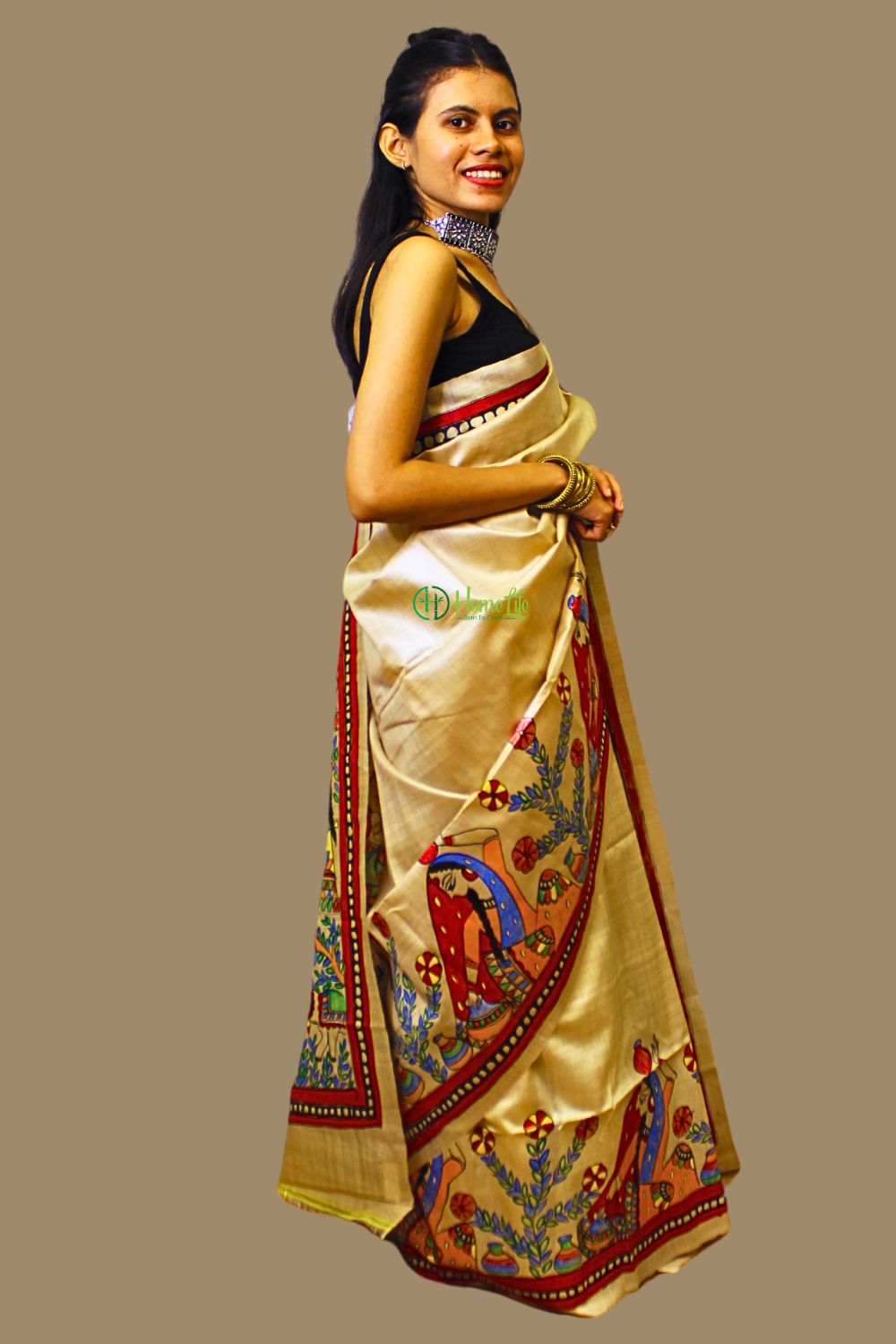 Sita Handpainted Madhubani Saree