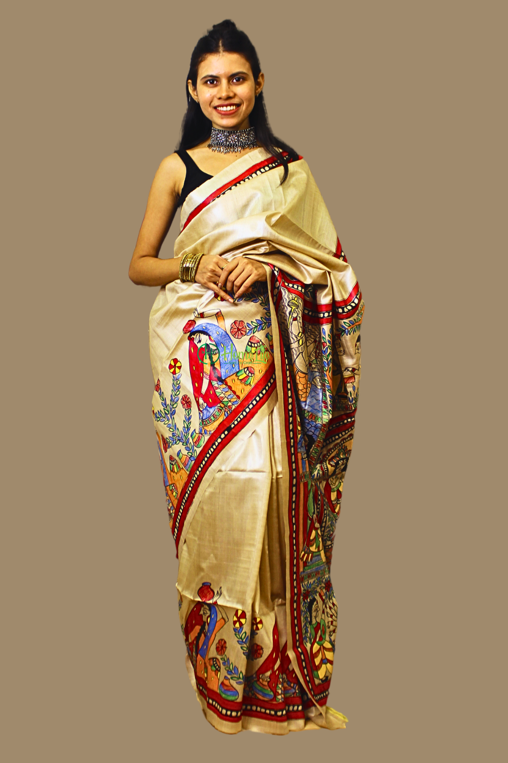 Sita Handpainted Madhubani Saree