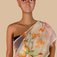 Anjali banana yellow hand painted saree