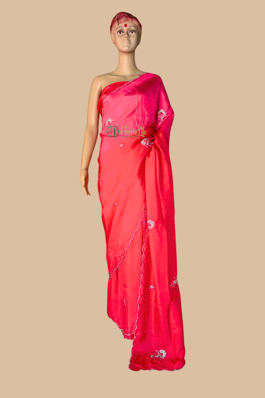 Pink Designer saree