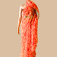 Orange floral saree