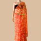 Orange floral saree
