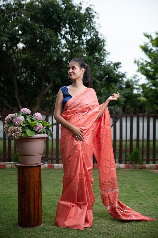 Orange Eri Saree