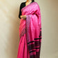 Hot pink Tussar By Ghicha Silk Saree