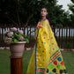 Yellow floral Nooni Silk Saree